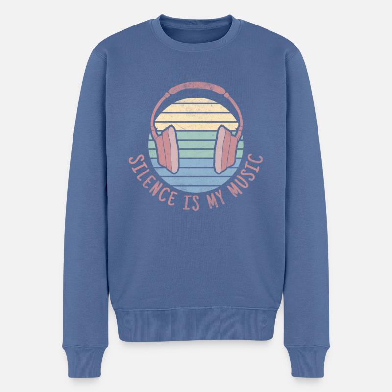 Introvertiert Hochsensibel INFJ Spruch Geschenk - Männer Premium Bio Pullover - Taubenblau