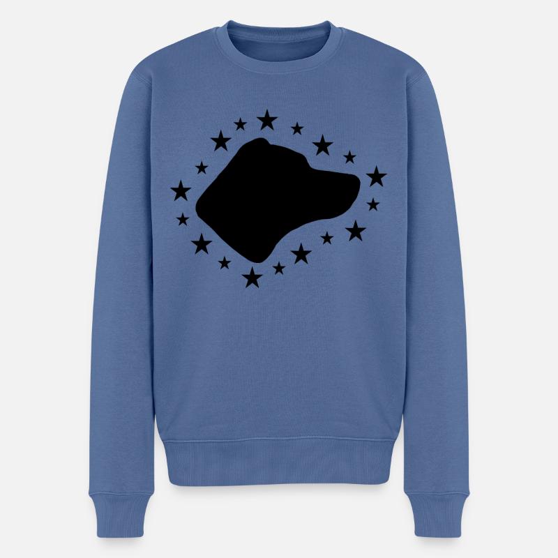 Jack Russell Terrier - Männer Premium Bio Pullover - Taubenblau