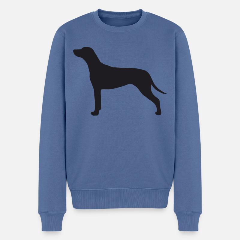 Rhodesian Ridgeback Silhouette - Männer Premium Bio Pullover - Taubenblau