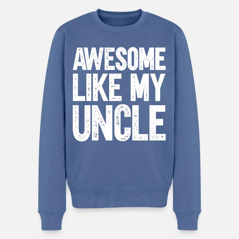 Brillant comme mon oncle - Pull Premium bio Homme - bleu pigeon