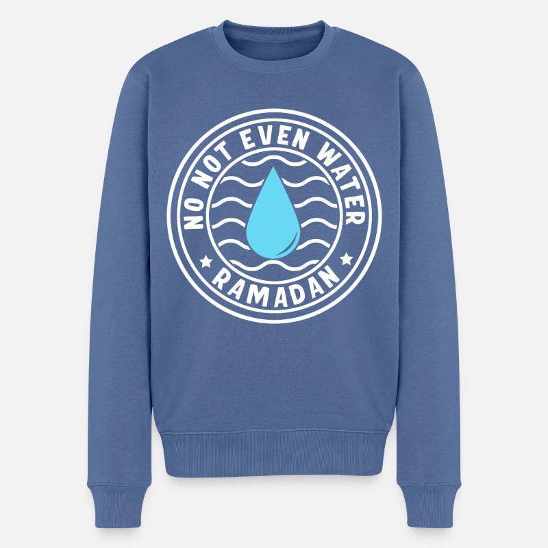 Non même pas d’eau Ramadan - Pull Premium bio Homme - bleu pigeon