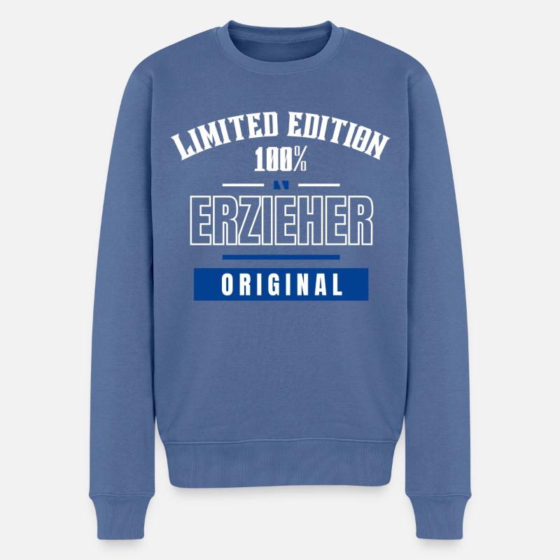 Limited Edition 100% - Erzieher - Original - Männer Premium Bio Pullover - Taubenblau