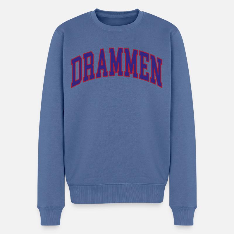 Drammen - Männer Premium Bio Pullover - Taubenblau