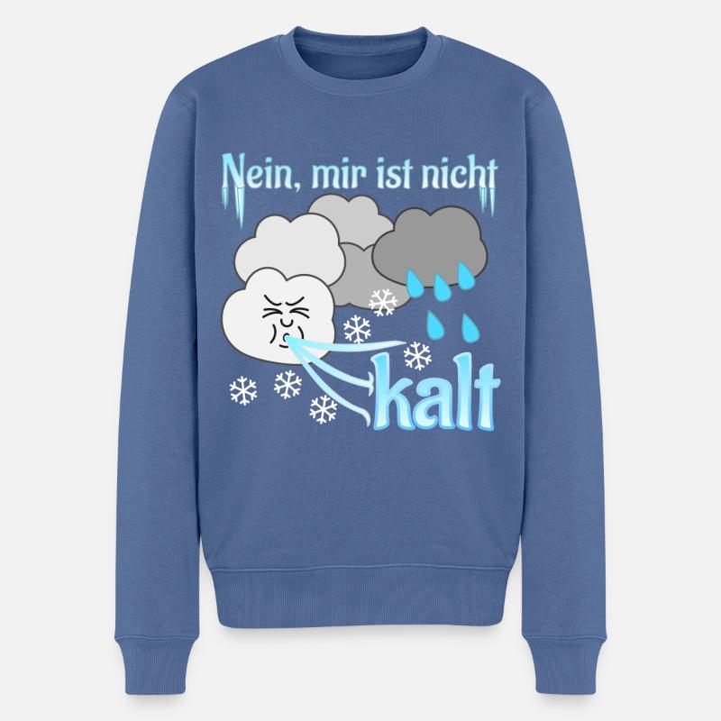 Nein, mir ist nicht kalt - Männer Premium Bio Pullover - Taubenblau