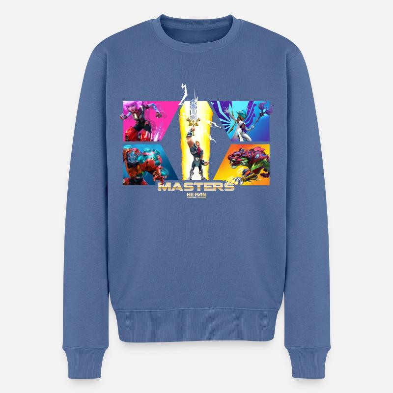 Masters Of The Universe He-Man Und Team - Männer Premium Bio Pullover - Taubenblau