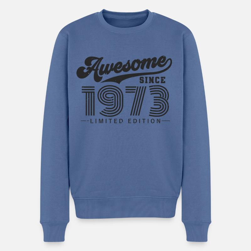Großartig seit 1973 Jahrgang Geburtstag Geschenk - Männer Premium Bio Pullover - Taubenblau