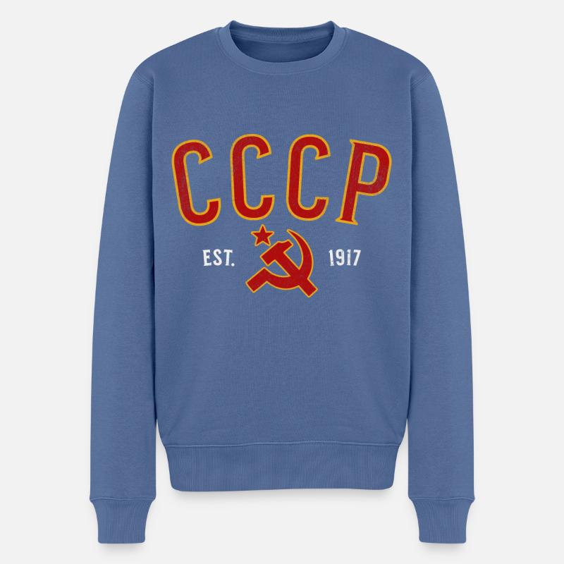 CCCP 1917 - Männer Premium Bio Pullover - Taubenblau