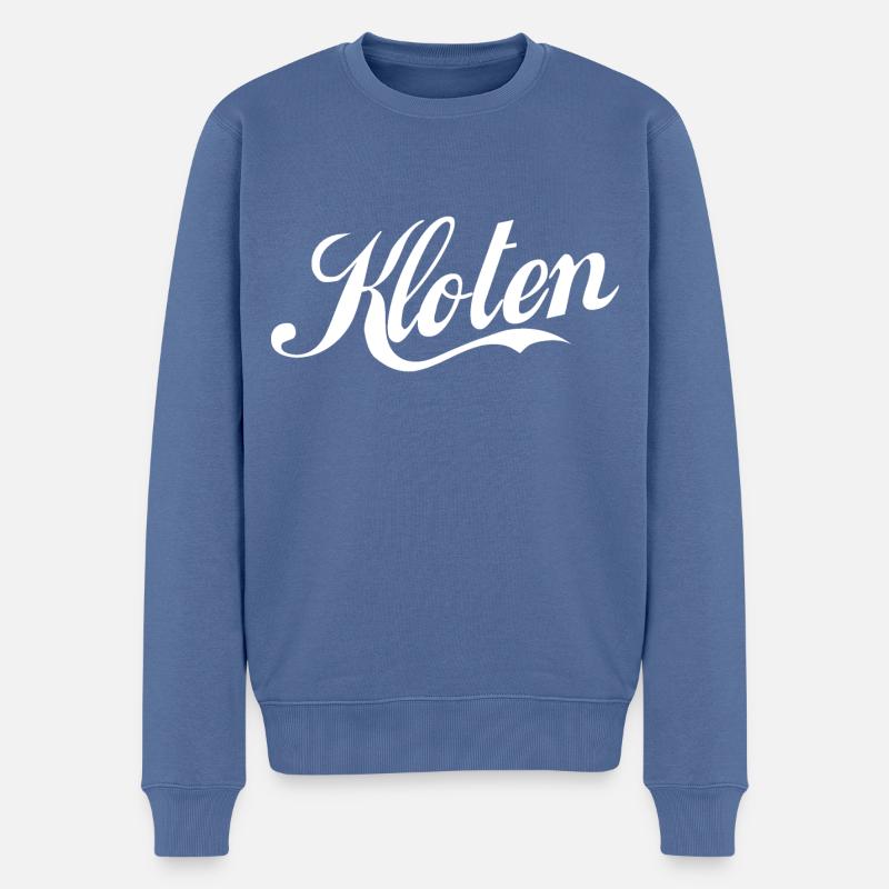 Kloten - Männer Premium Bio Pullover - Taubenblau