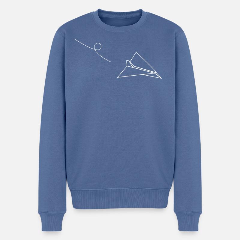 Looping - Männer Premium Bio Pullover - Taubenblau