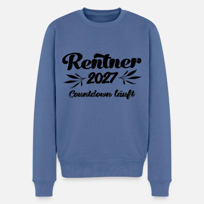 Rentner 2027 Countdown läuft Rente 2027 Ruhestand - Männer Premium Bio Pullover - Taubenblau