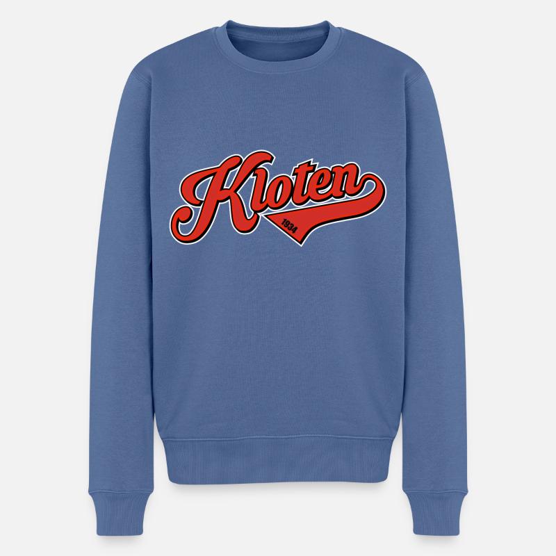 Kloten - Männer Premium Bio Pullover - Taubenblau