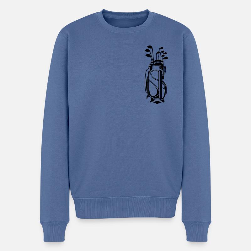 The Golfbag - Männer Premium Bio Pullover - Taubenblau