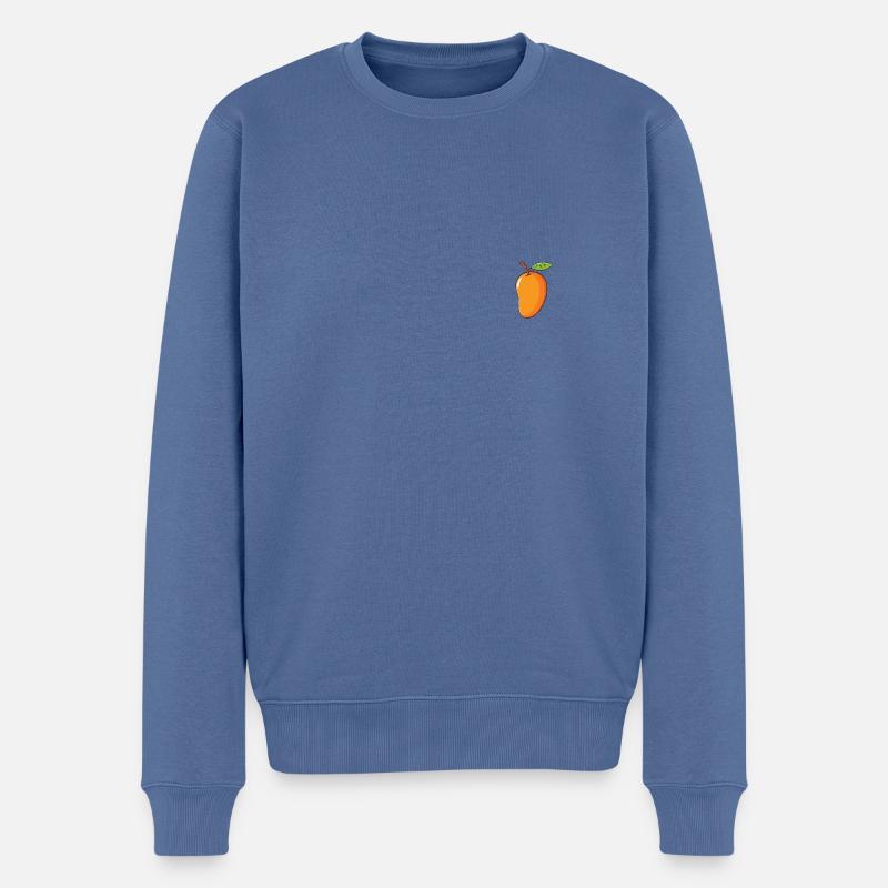 Mangue 🥭 - Pull Premium bio Homme - bleu pigeon
