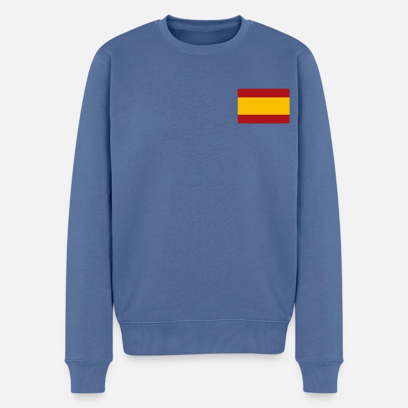 DRAPEAU ESPAGNOL - Pull Premium bio Homme - bleu pigeon