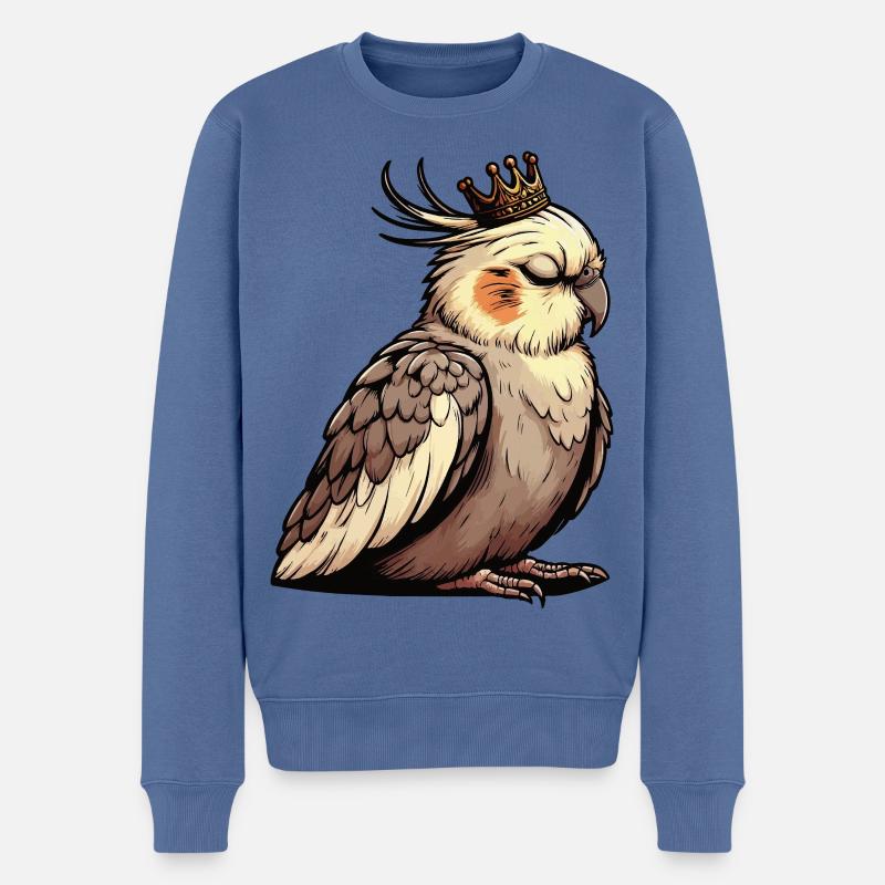 Calopsitte Calopsitte Calopsitte Oiseau calopsitte - Pull Premium bio Homme - bleu pigeon