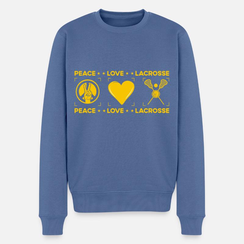 Lacrosse - Männer Premium Bio Pullover - Taubenblau