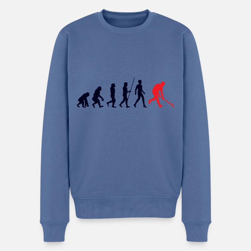 Evolution Feldhockey Geschenk Feldhockey Spieler G - Männer Premium Bio Pullover - Taubenblau