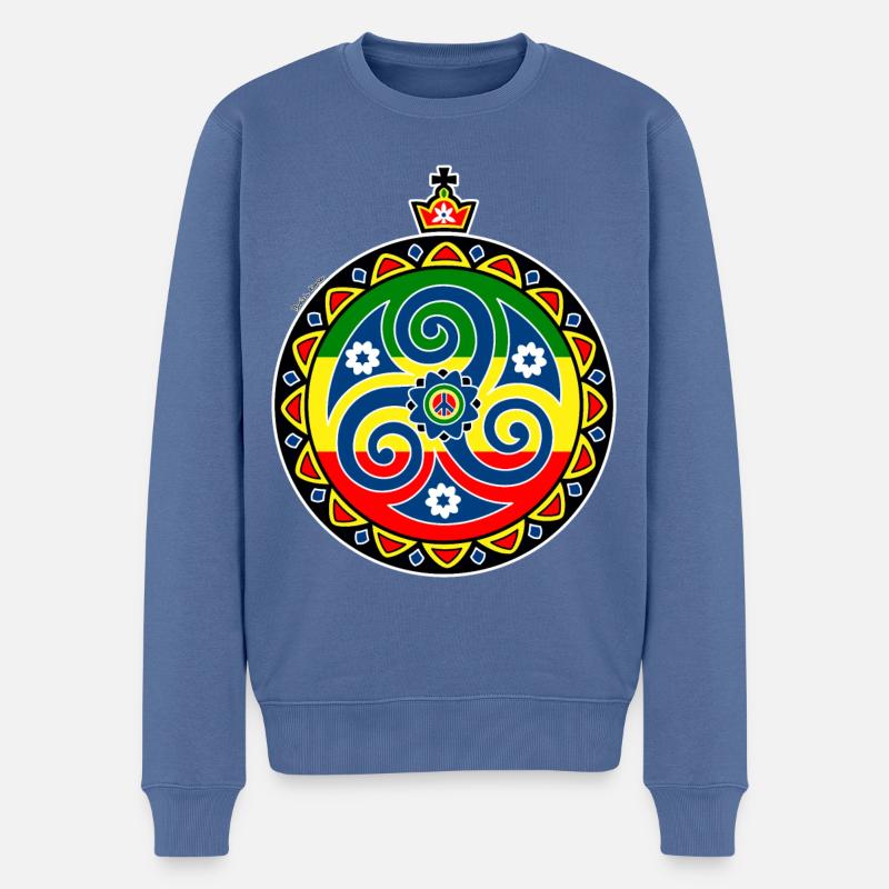 Triskell Rasta - Pull Premium bio Homme - bleu pigeon