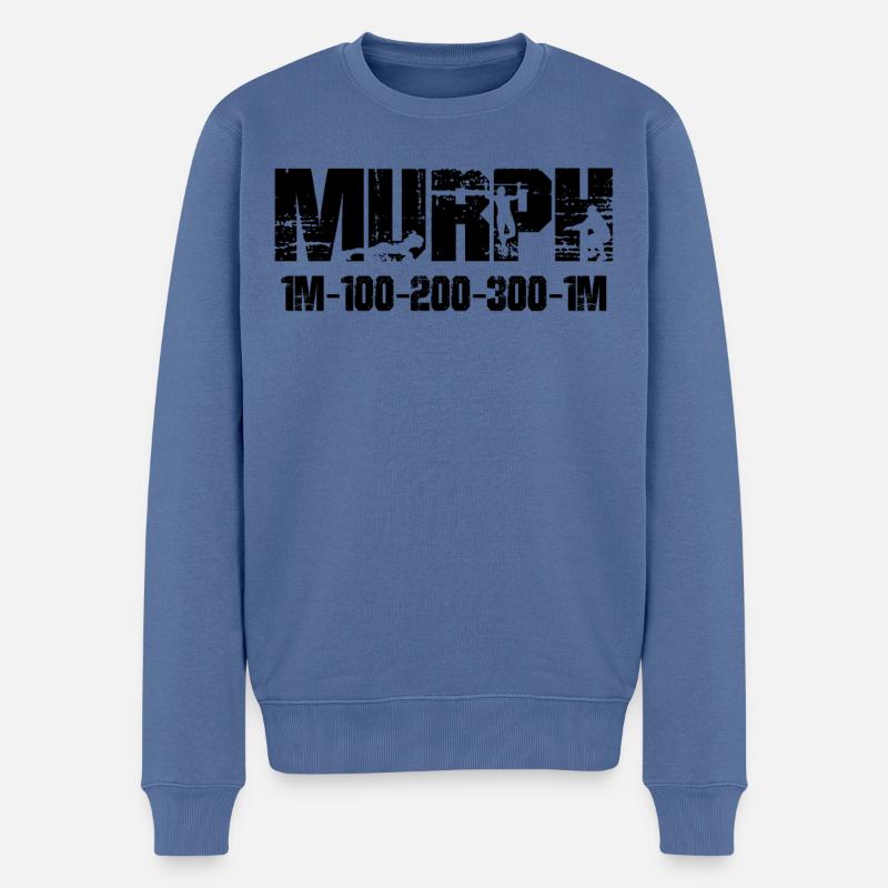 Remise en forme - Hero WOD Murph - Pull Premium bio Homme - bleu pigeon