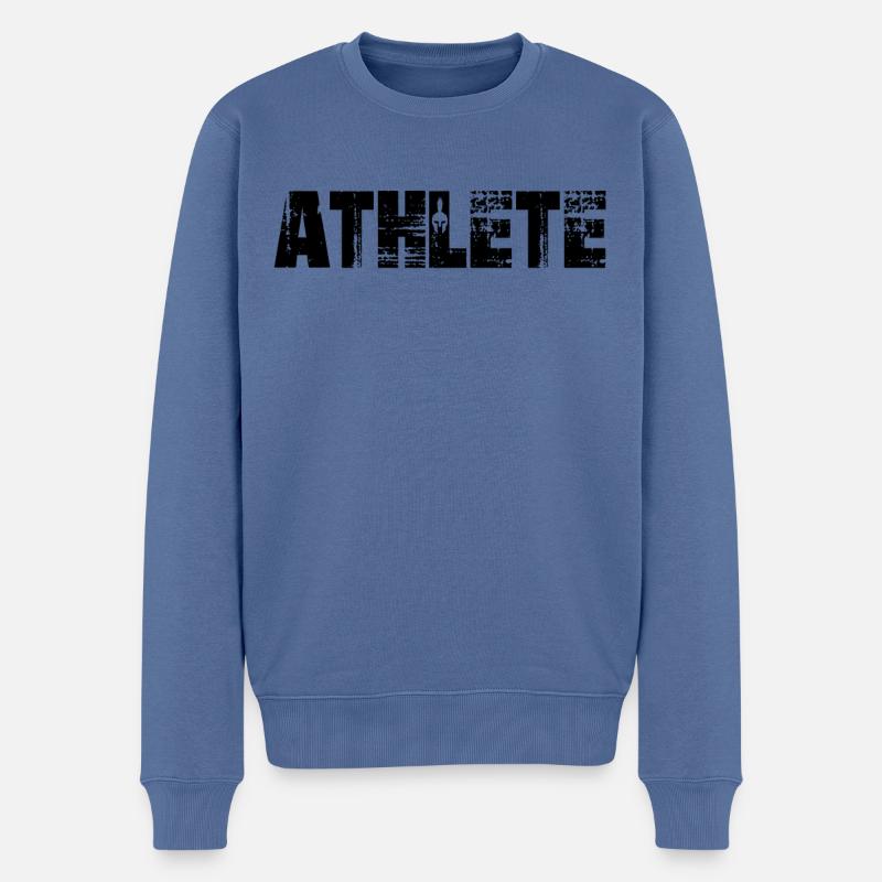 Fitness - Athlete - Männer Premium Bio Pullover - Taubenblau