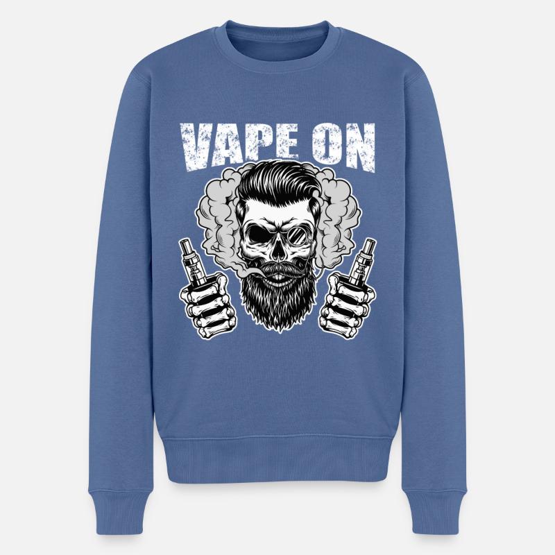 Vape sur vaper - Pull Premium bio Homme - bleu pigeon