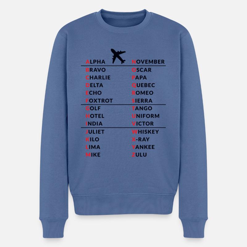 Amateur Amateurfunker Pilot Code Geschenk - Männer Premium Bio Pullover - Taubenblau