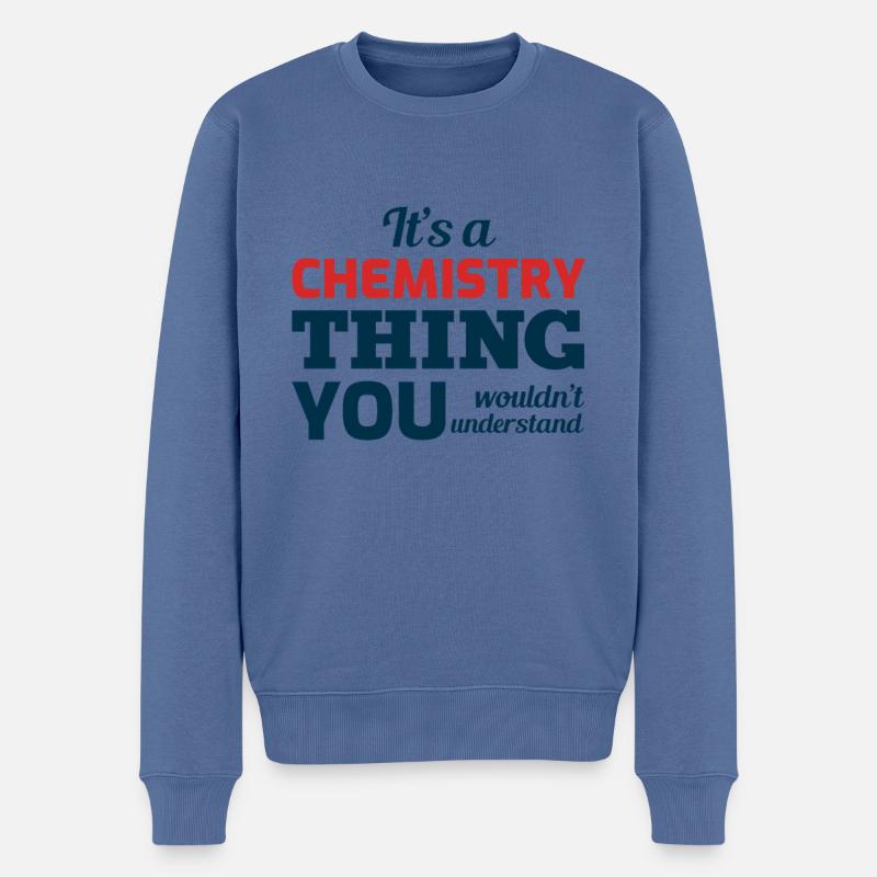 Amoureux de la chimie - Pull Premium bio Homme - bleu pigeon
