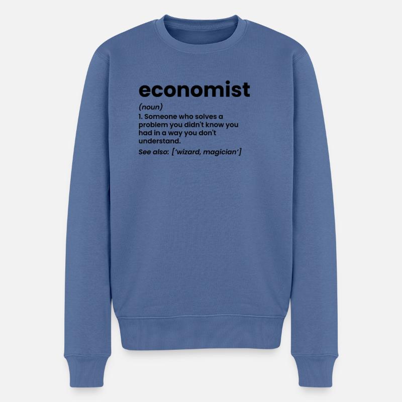 Définition d'économiste - Pull Premium bio Homme - bleu pigeon