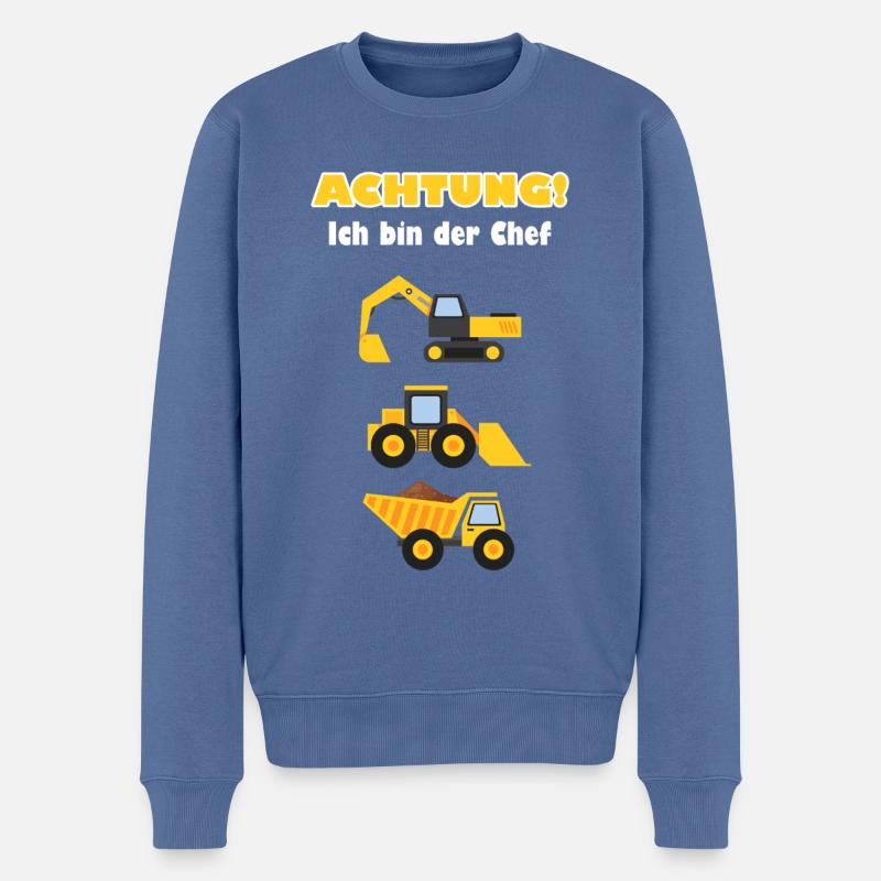Kinder Geburtstag Shirt Bagger Jungen - Männer Premium Bio Pullover - Taubenblau