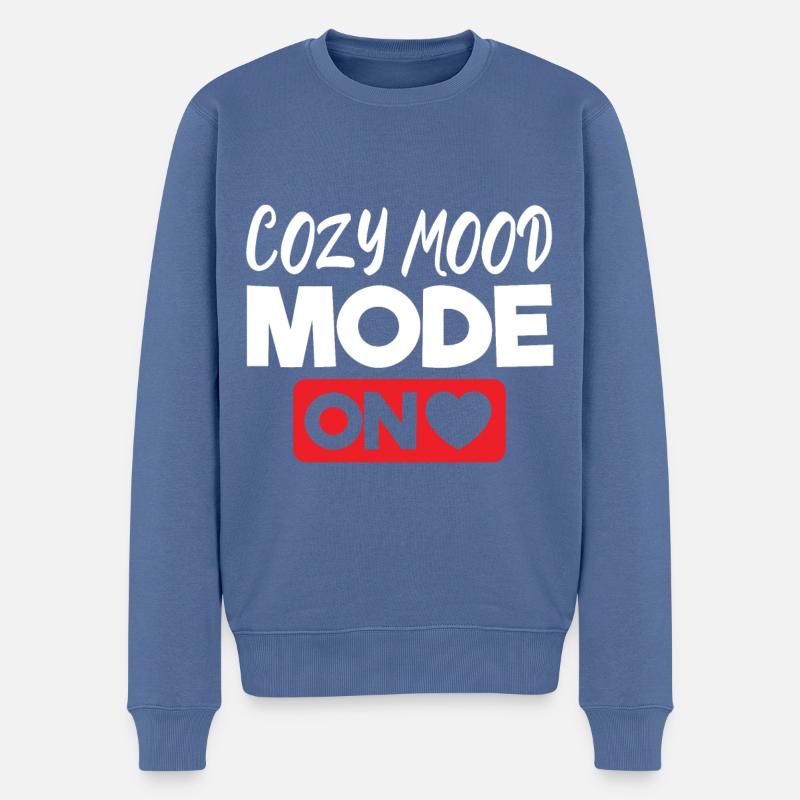 Mode d'ambiance confortable activé - Pull Premium bio Homme - bleu pigeon