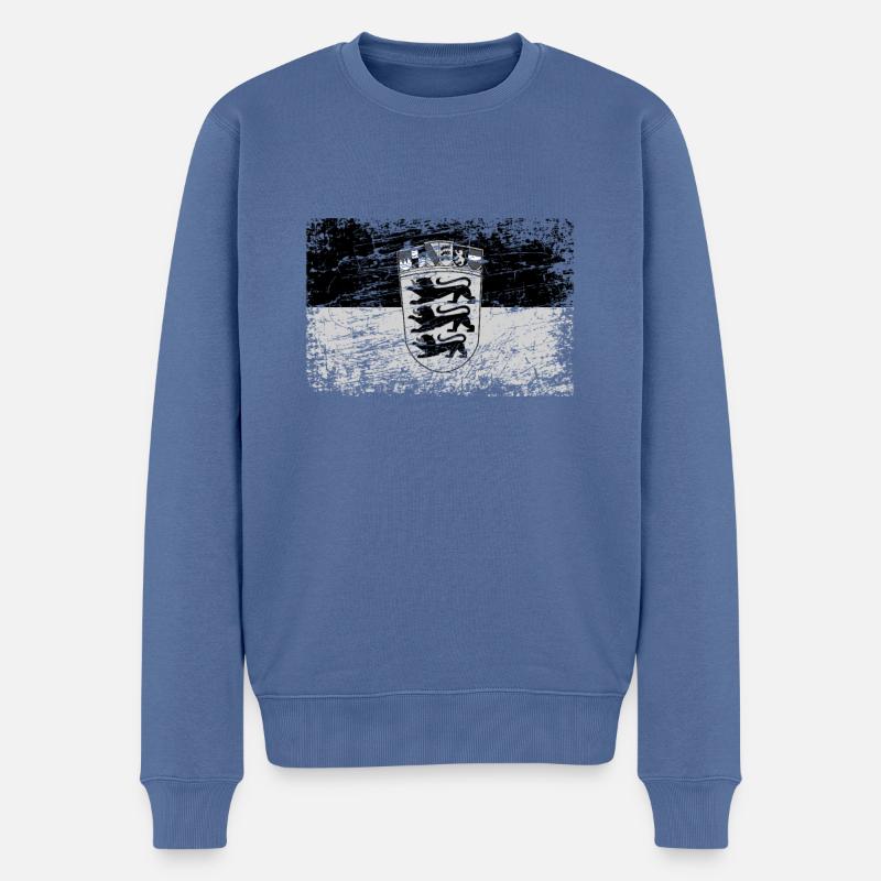 Bade-Wurtemberg Drapeau drapeau - Pull Premium bio Homme - bleu pigeon