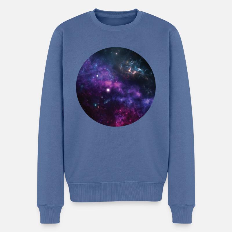 Galaxy Space Weltall Universum Galaxie Weltraum - Männer Premium Bio Pullover - Taubenblau