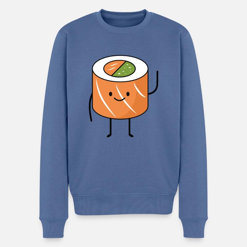 Sushi Guy - Männer Premium Bio Pullover - Taubenblau