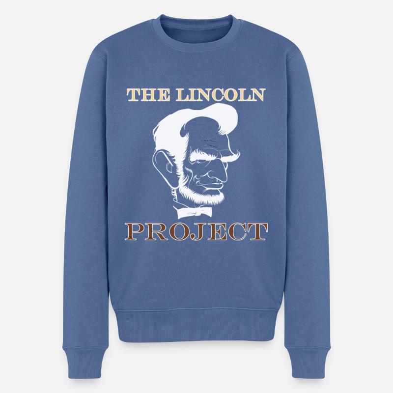 Das Lincoln-Projekt - Männer Premium Bio Pullover - Taubenblau