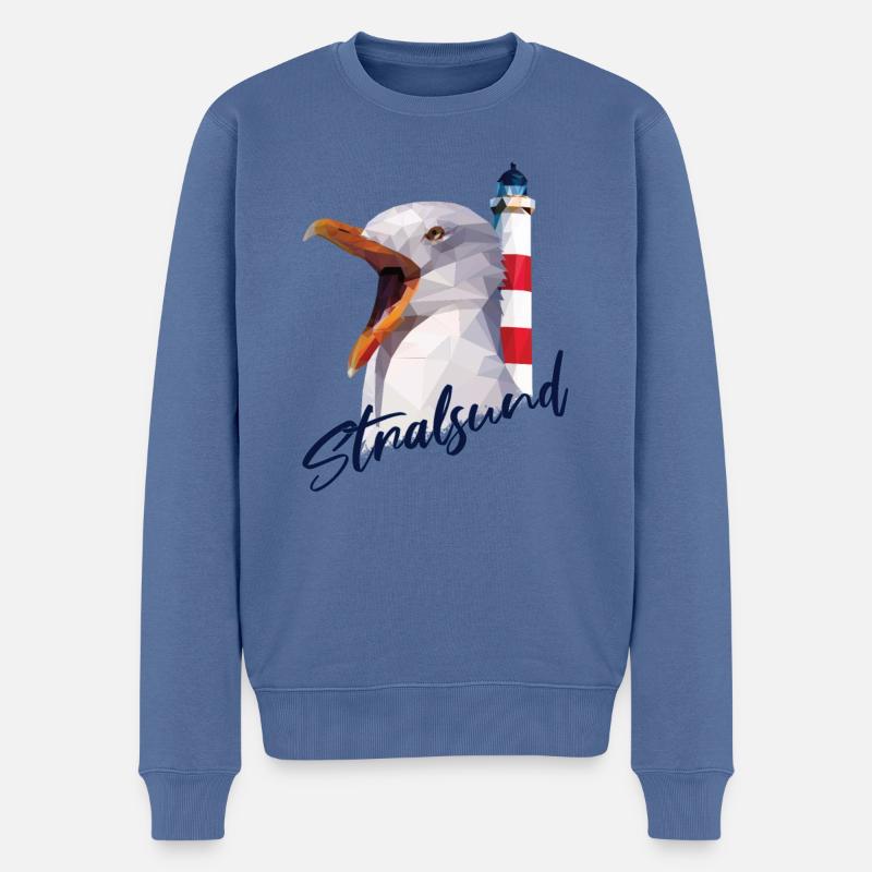Stralsund Hansestadt Ostsee Geschenk - Männer Premium Bio Pullover - Taubenblau
