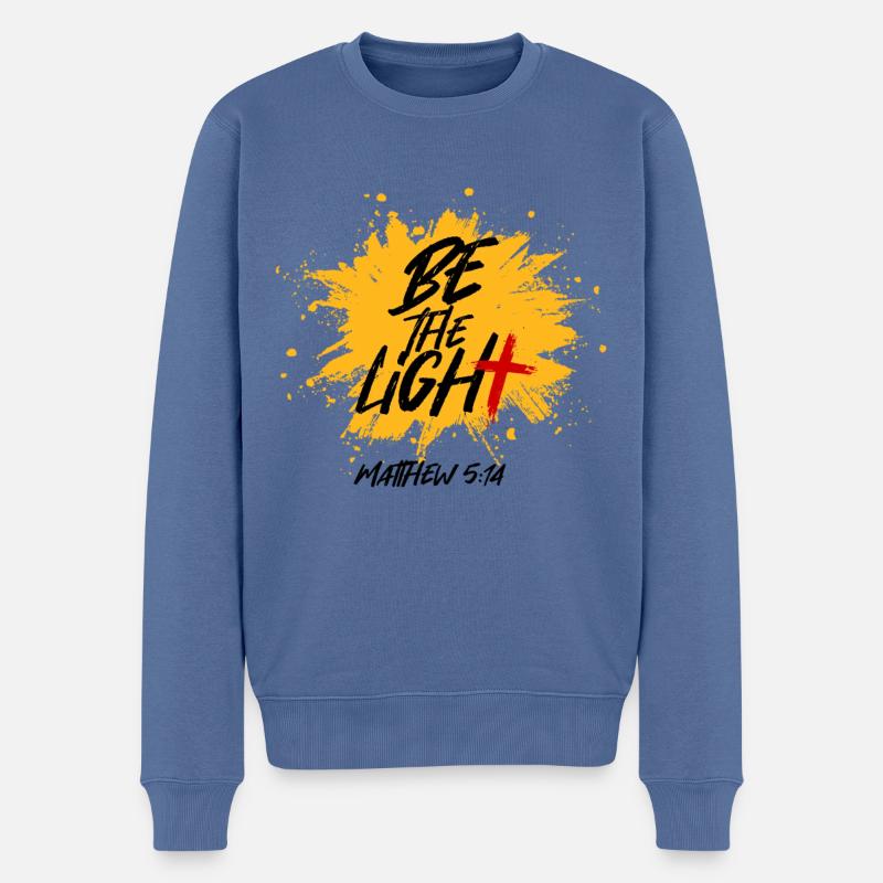 Christlicher Bibelvers Religion - Männer Premium Bio Pullover - Taubenblau
