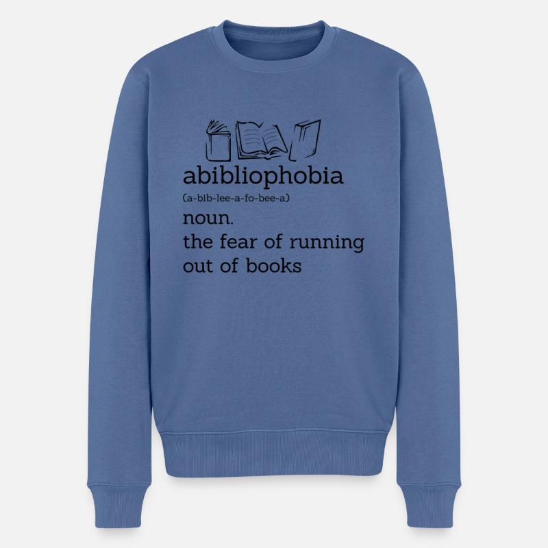 Bibliothek - Männer Premium Bio Pullover - Taubenblau