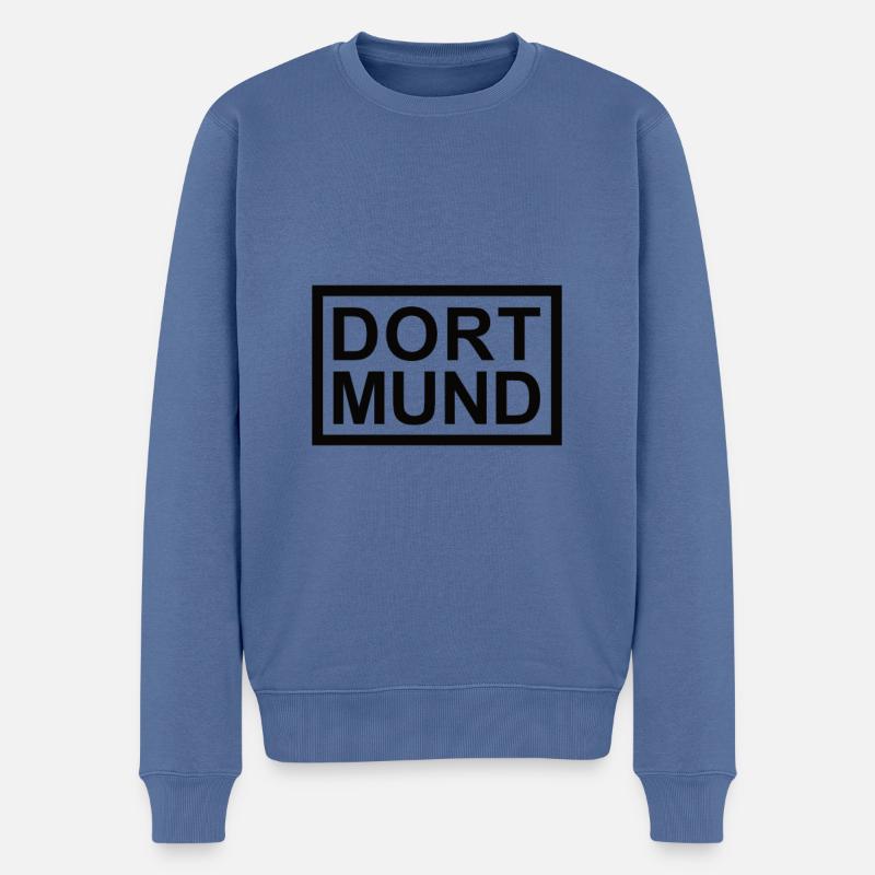 Dortmund - Pull Premium bio Homme - bleu pigeon