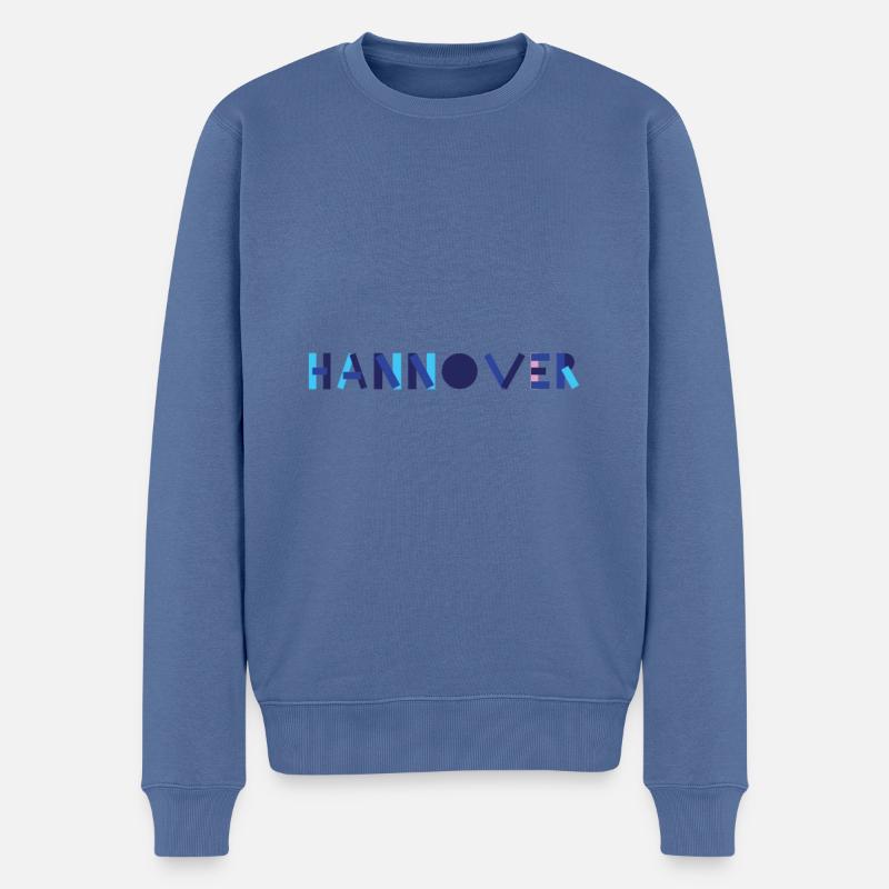 Hannover Geometrie - Männer Premium Bio Pullover - Taubenblau