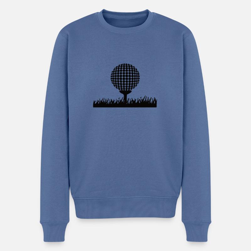 Golfen Golf Golfer Golfball - Männer Premium Bio Pullover - Taubenblau
