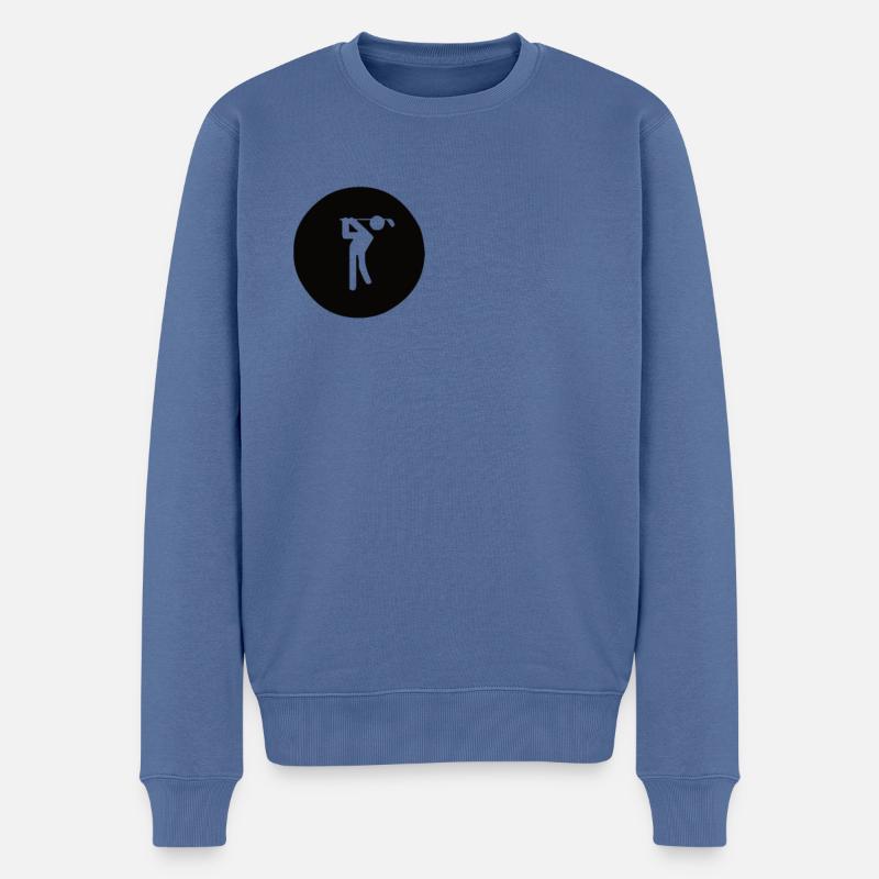 Golf golf ballon - Pull Premium bio Homme - bleu pigeon