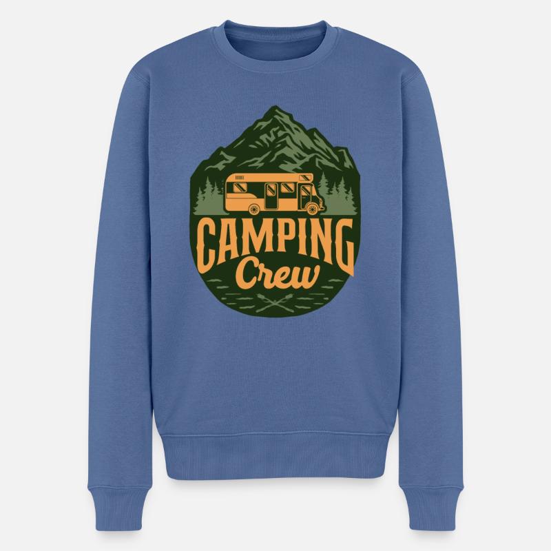Camping Crew Motorhome - Männer Premium Bio Pullover - Taubenblau