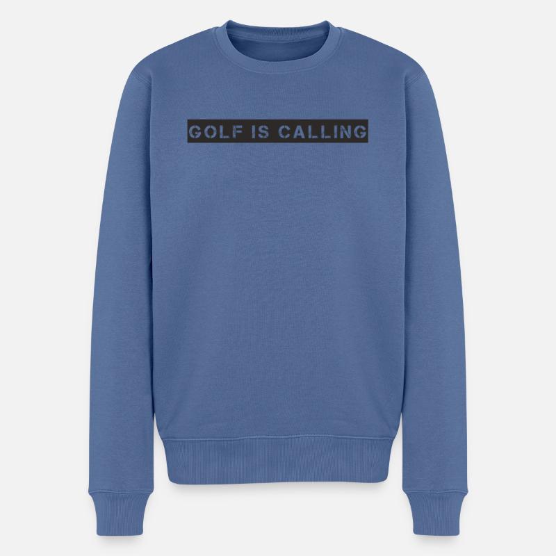Golf - Golf is Calling - Männer Premium Bio Pullover - Taubenblau