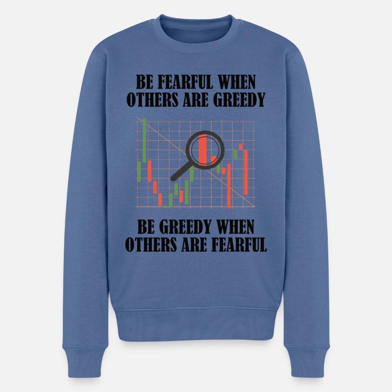 Finanzen - Kryptowährung - Geld Spruch - Männer Premium Bio Pullover - Taubenblau