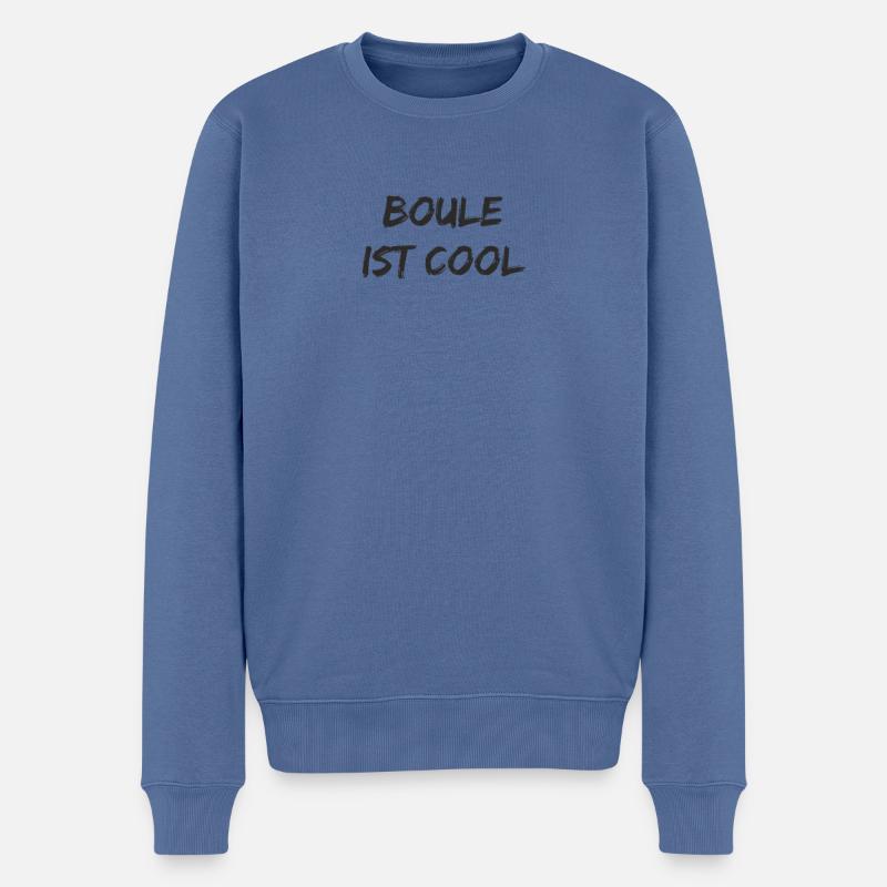 Boule - Boule ist cool - Männer Premium Bio Pullover - Taubenblau