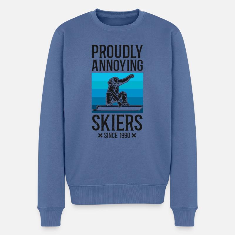 Snowboarding Snowboard Ski Skiing - Männer Premium Bio Pullover - Taubenblau