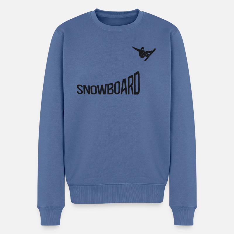 Snowboarding Snowboard Snowboard - Männer Premium Bio Pullover - Taubenblau