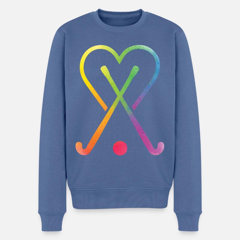 Hockey - Männer Premium Bio Pullover - Taubenblau