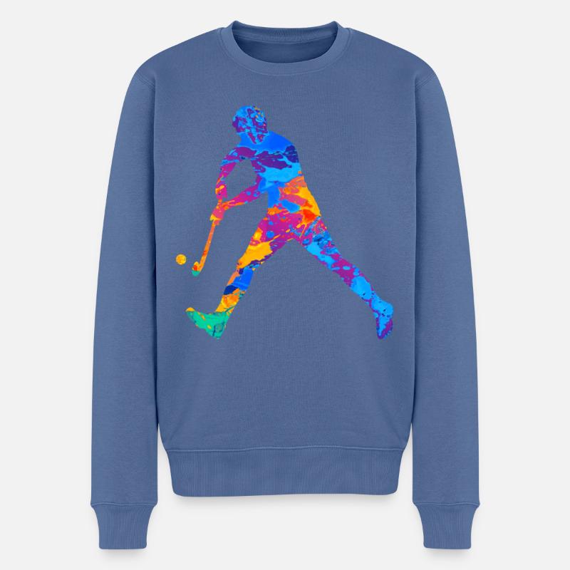 Hockey - Männer Premium Bio Pullover - Taubenblau