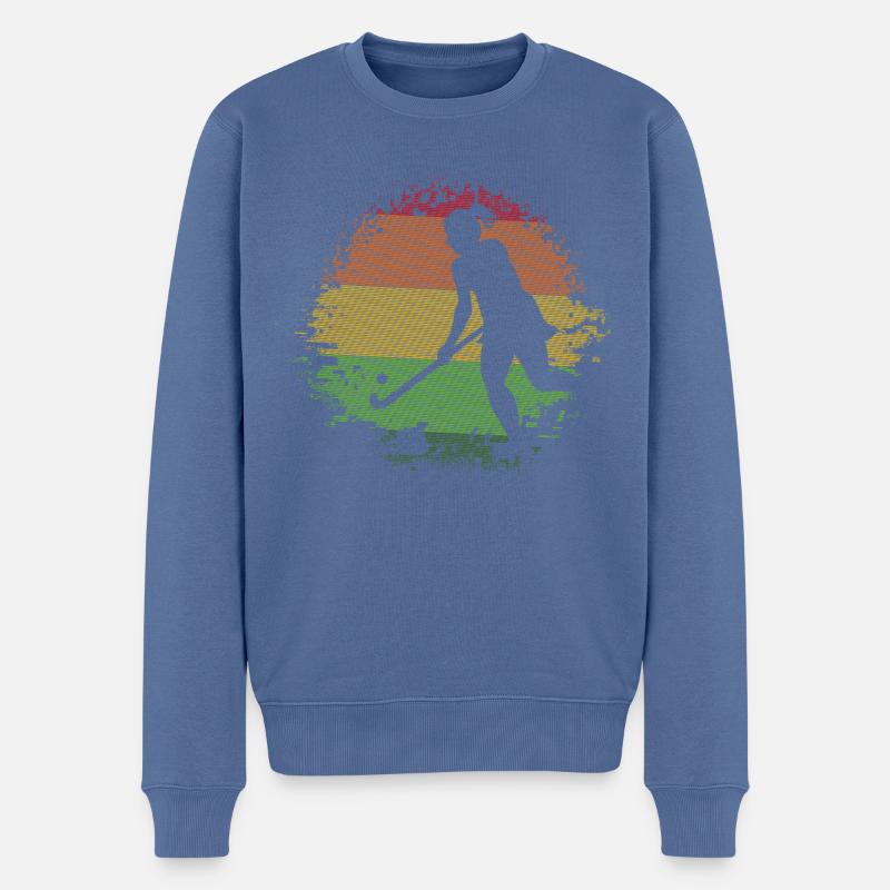 Feldhockey - Männer Premium Bio Pullover - Taubenblau